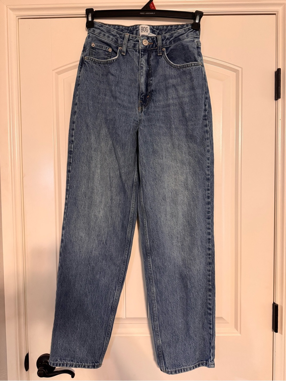 BDG Urban Outfitter’s Straight Leg High-Rise Jeans — Medium Blue Wash